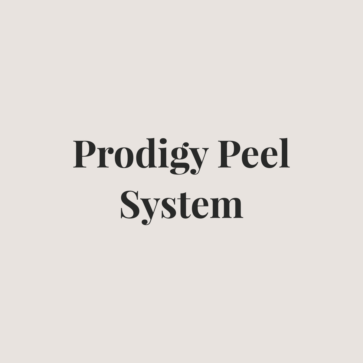 Prodigy Peel System at Pure Glow Skin Refinery