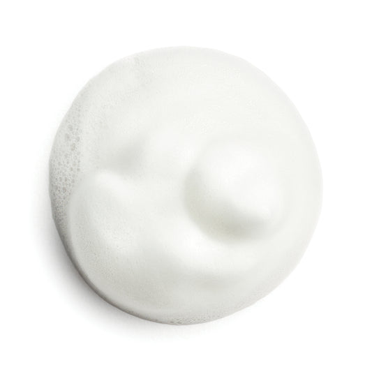 Eminence Organics Kombucha Microbiome Foaming Cleanser — texture swatch applied to skin