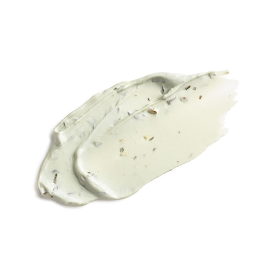 Eminence Organics Bright Skin Masque — texture swatch applied to skin