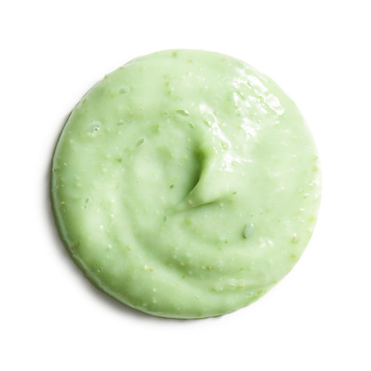 Eminence Organics Citrus & Kale Potent C+E Masque — texture swatch applied to skin
