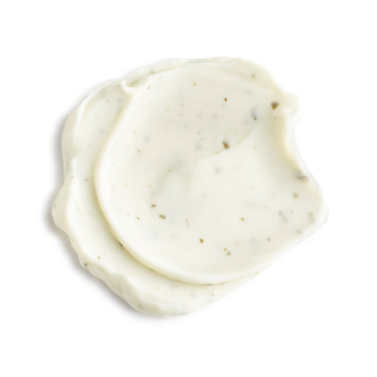 Eminence Organics Bamboo Age Corrective Masque — texture swatch applied to skin