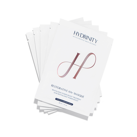 Hydrinity Restorative HA+ Masque — five-pack retail carton
